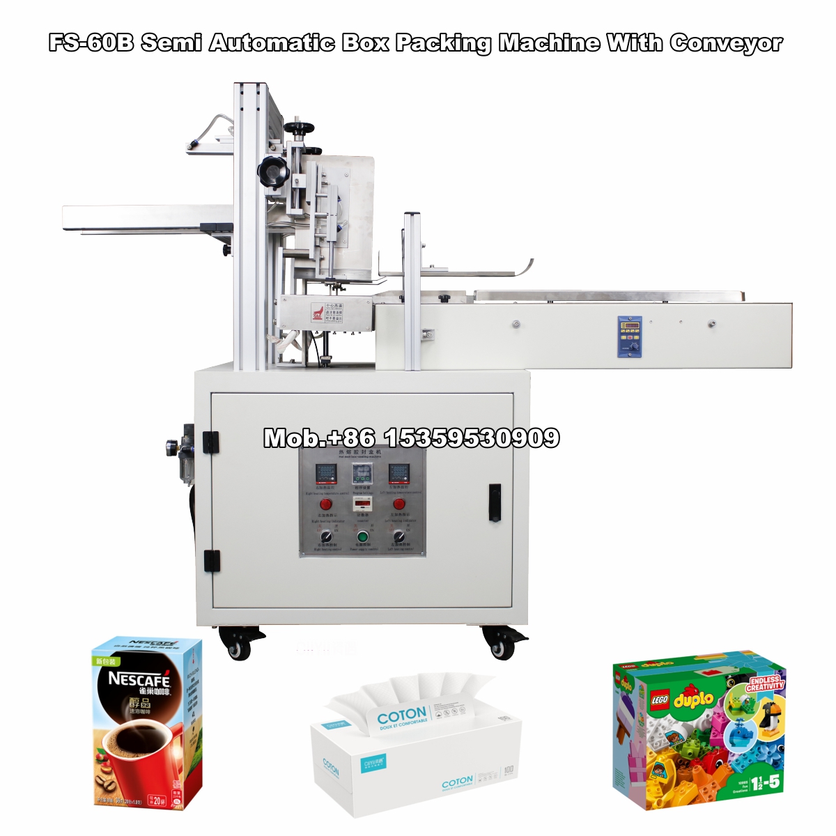 FS60B SemiAutomatic Box Packing Machine_Kraft Paper Tubes Machine